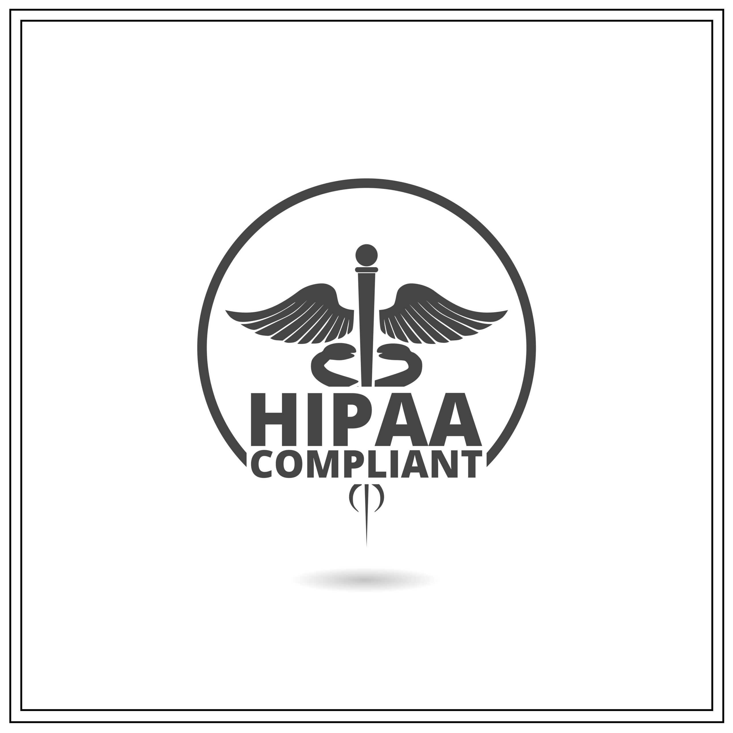 HIPAA Compliant icon with shadow